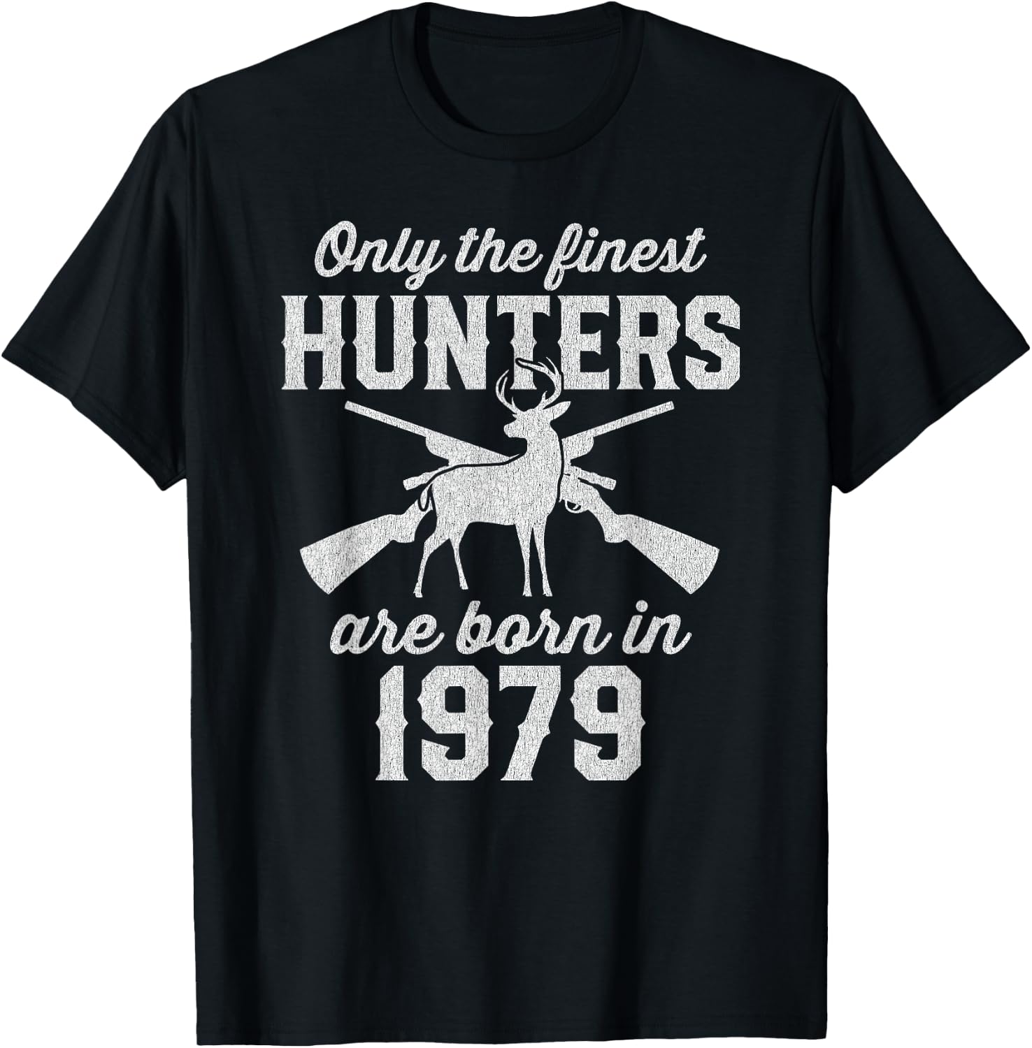 46 Year Old Deer Hunter 46th Birthday Hunting T-Shirt - T-Shirt | Black