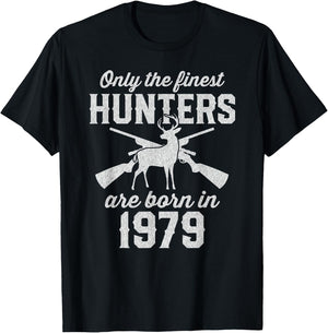 46 Year Old Deer Hunter 46th Birthday Hunting T-Shirt - T-Shirt | Black