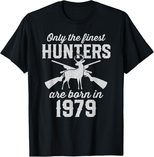 46 Year Old Deer Hunter 46th Birthday Hunting T-Shirt - T-Shirt | Black