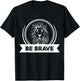 Be Brave White Lion T-Shirt - T-Shirt | Black