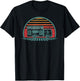 Fire Truck Engine Retro 80s Style T-Shirt - T-Shirt | Black