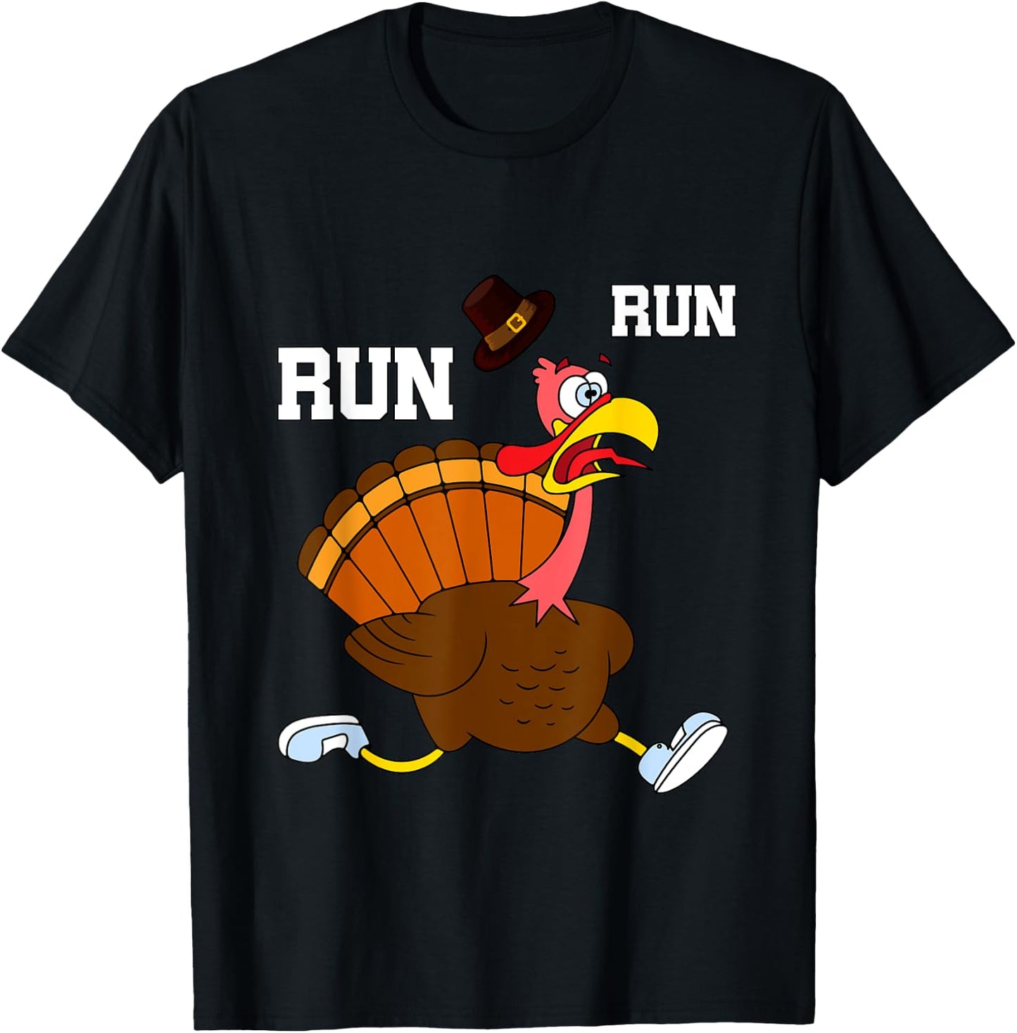Turkey Run Costume Funny Thanksgiving Running Turkey Trot T-Shirt - T-Shirt | Black