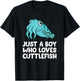 Just a Boy Who Loves Cuttlefish T-Shirt - T-Shirt | Black