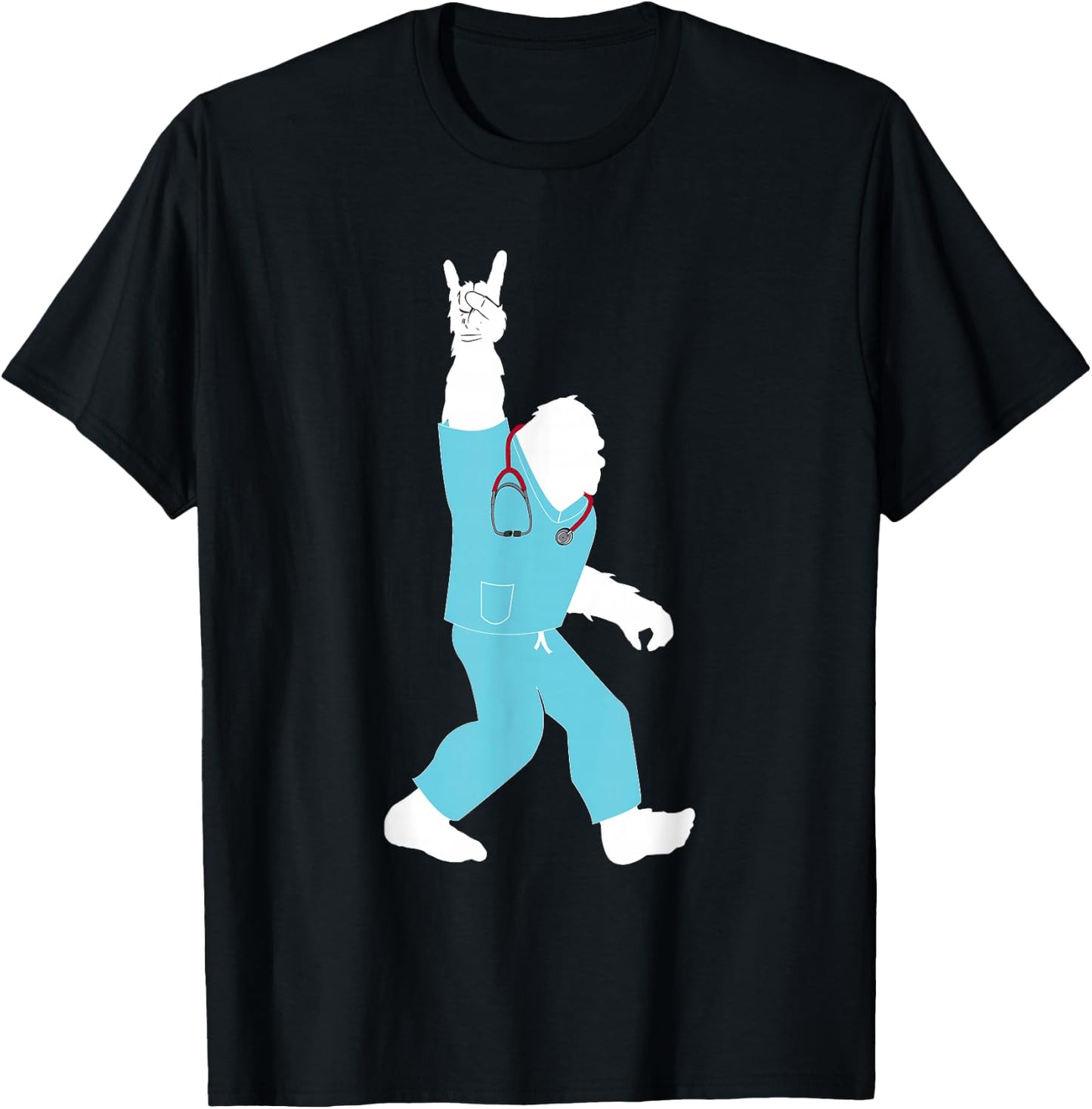 Bigfoot Supports Nurse and Doctor Scrub Life Designs T-Shirt - T-Shirt | Black