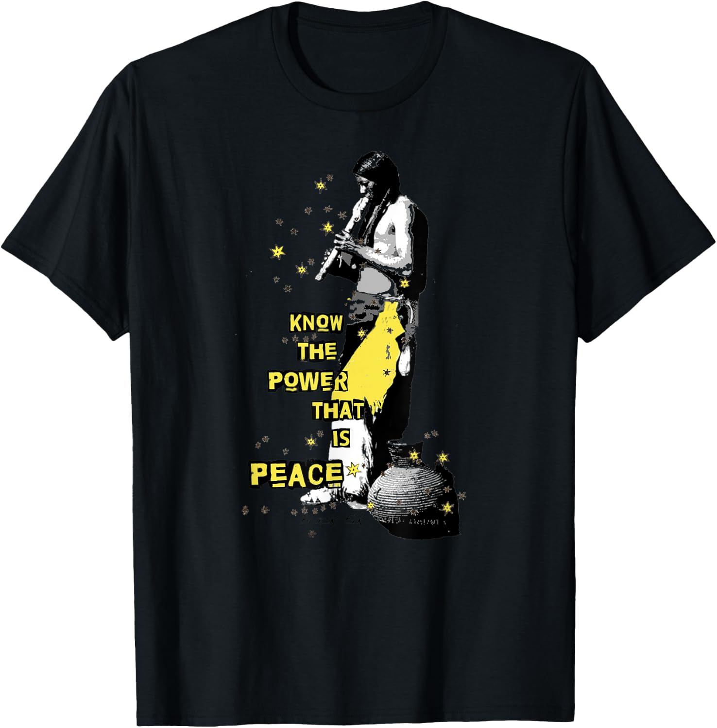 Native American Flute T-Shirt - T-Shirt | Black