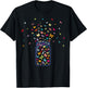 Colorful Butterfly Jar Cute Butterfly Art Design Girls Women T-Shirt - T-Shirt | Black