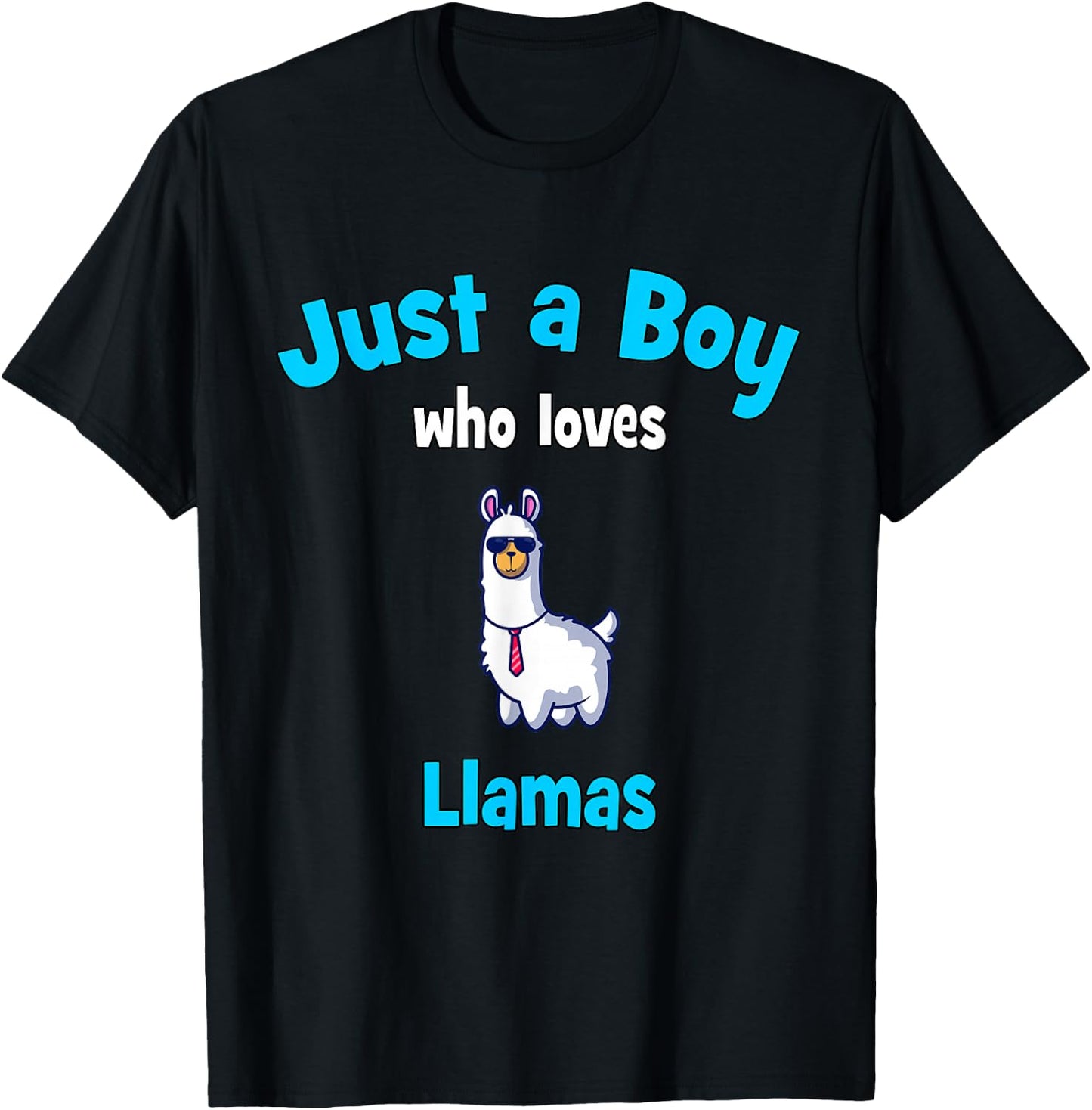 Llama Shirt for Boys | Children's Lama T-Shirt - T-Shirt | Black