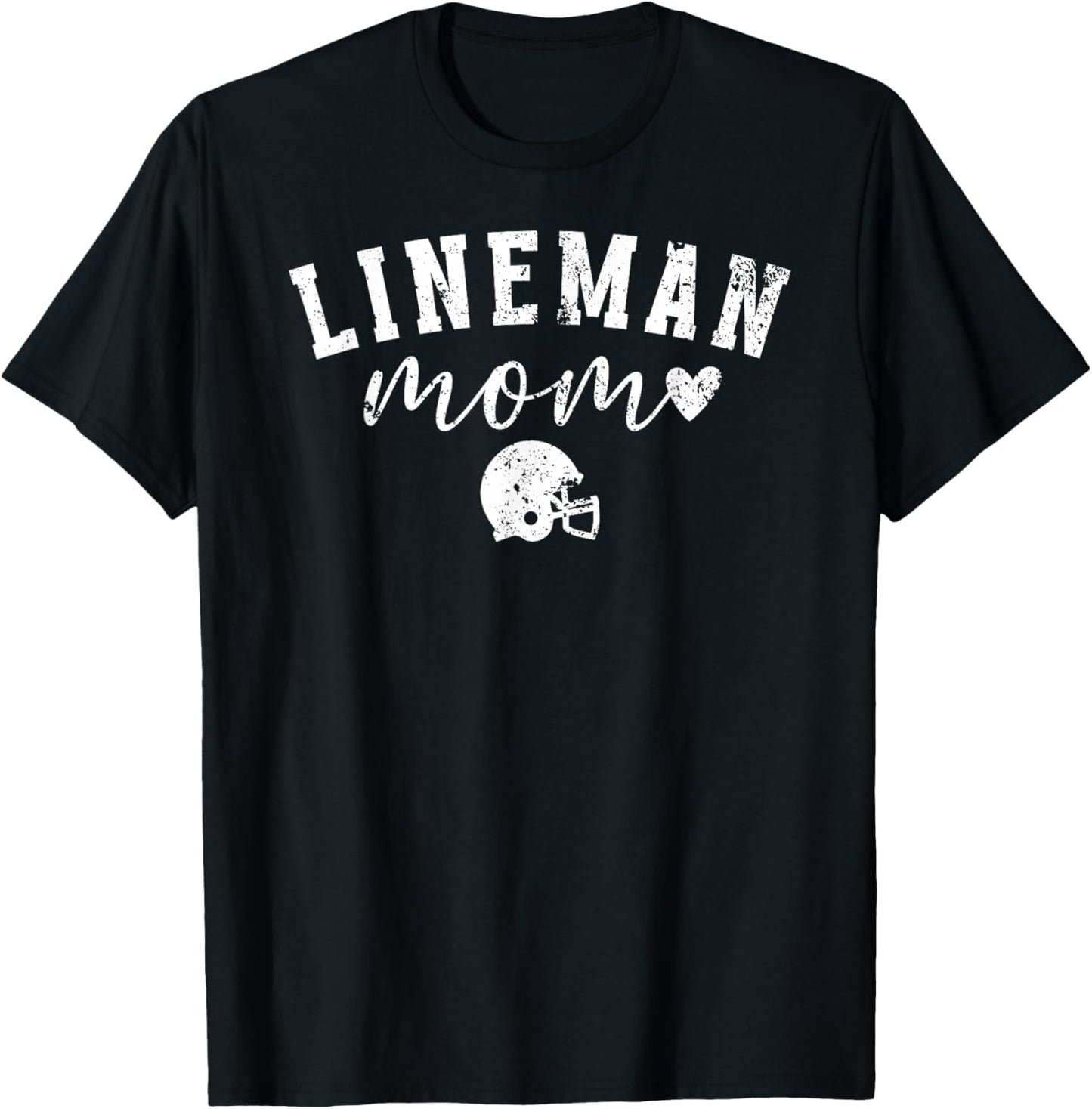 Football Lineman Mom Of A Football Lineman Mother T-Shirt - T-Shirt | Black