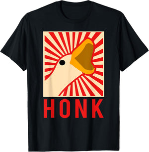 Honk goose - Funny Chicken Duck Meme Idea T-Shirt - T-Shirt | Black