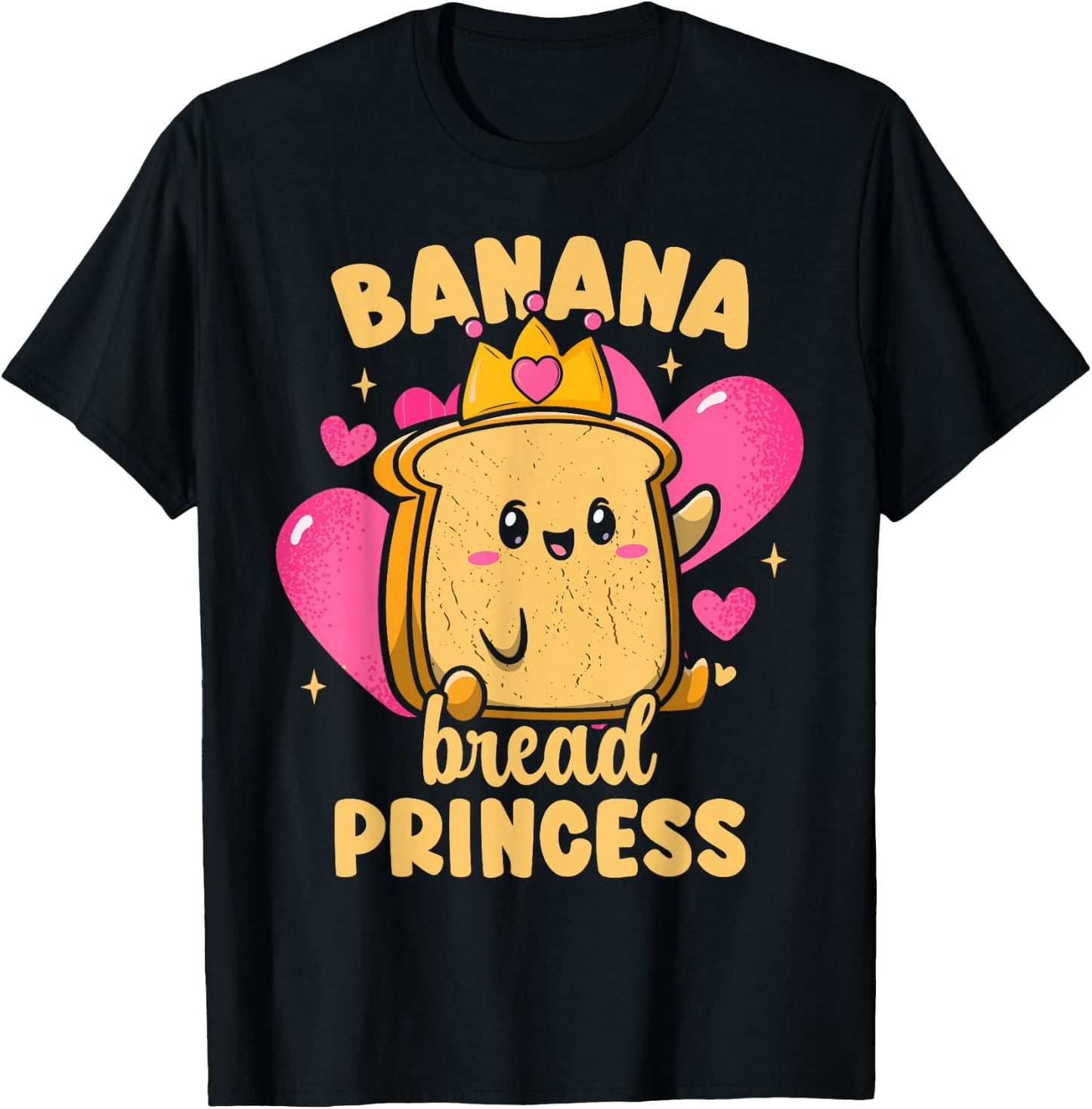 Banana Bread Kids Girls Banana Bread Princess T-Shirt - T-Shirt | Black