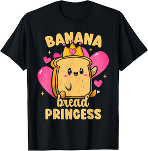 Banana Bread Kids Girls Banana Bread Princess T-Shirt - T-Shirt | Black