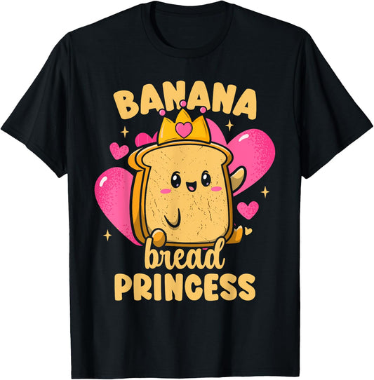 Banana Bread Kids Girls Banana Bread Princess T-Shirt - T-Shirt | Black