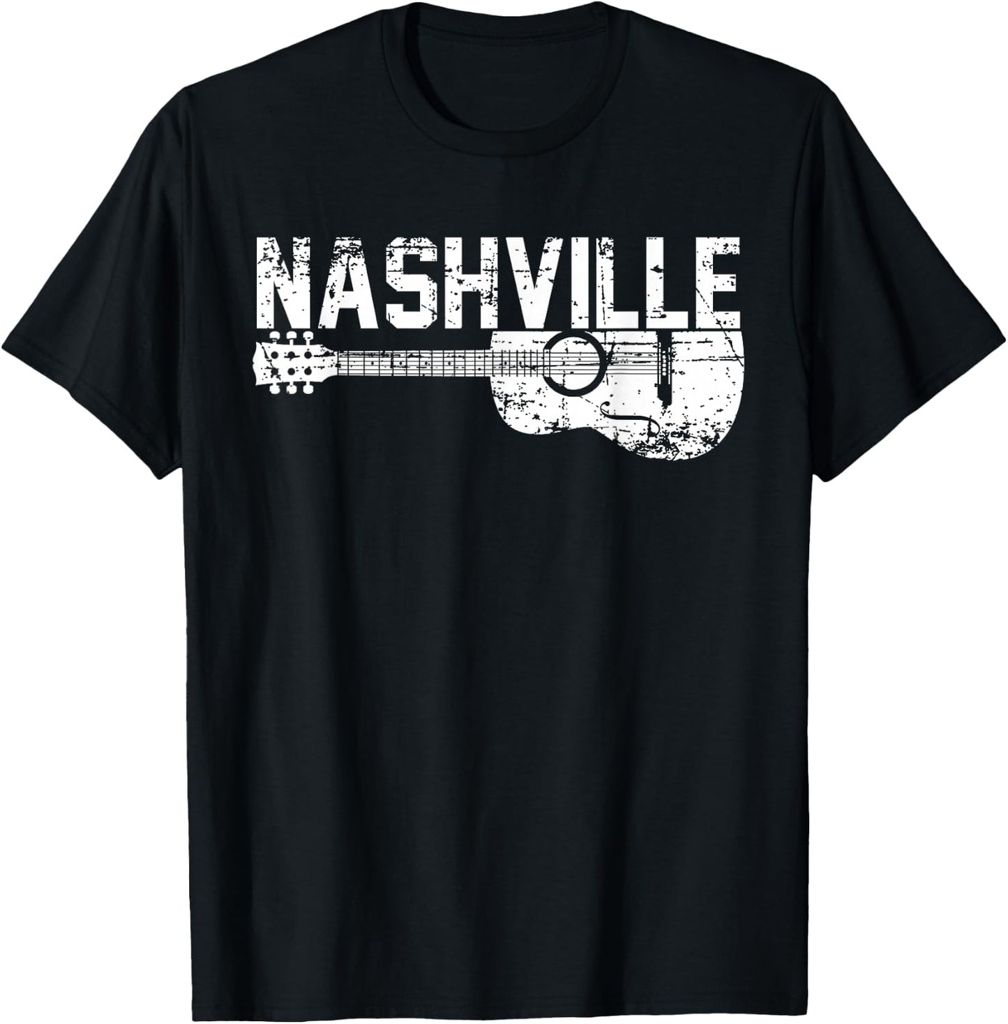 Unique Country Music Lovers Nashville Musician Guitar Cool T-Shirt - T-Shirt | Black