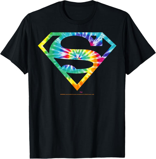 DC Comics Superman Tie Dye Logo T-Shirt - T-Shirt | Black