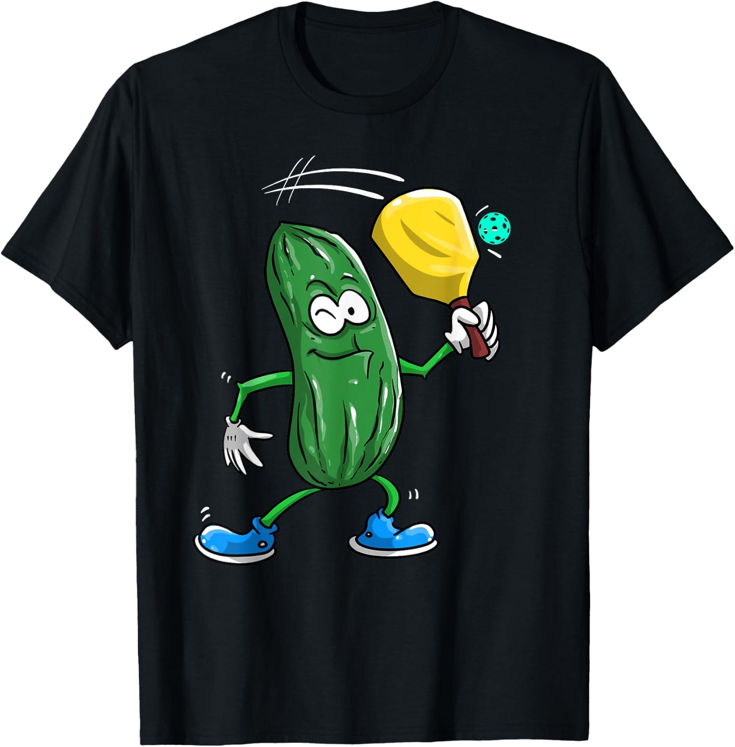Funny Pickleball Gift Cool Pickle Lover T-Shirt - T-Shirt | Black