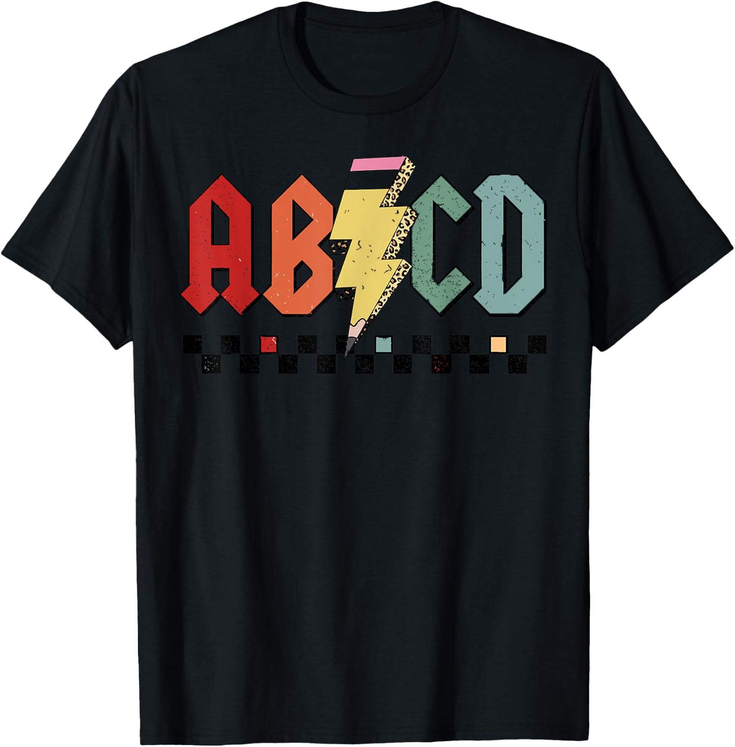 Rock Abcd Back To School Abcd Preschool Teacher Appreciation T-Shirt - T-Shirt | Black