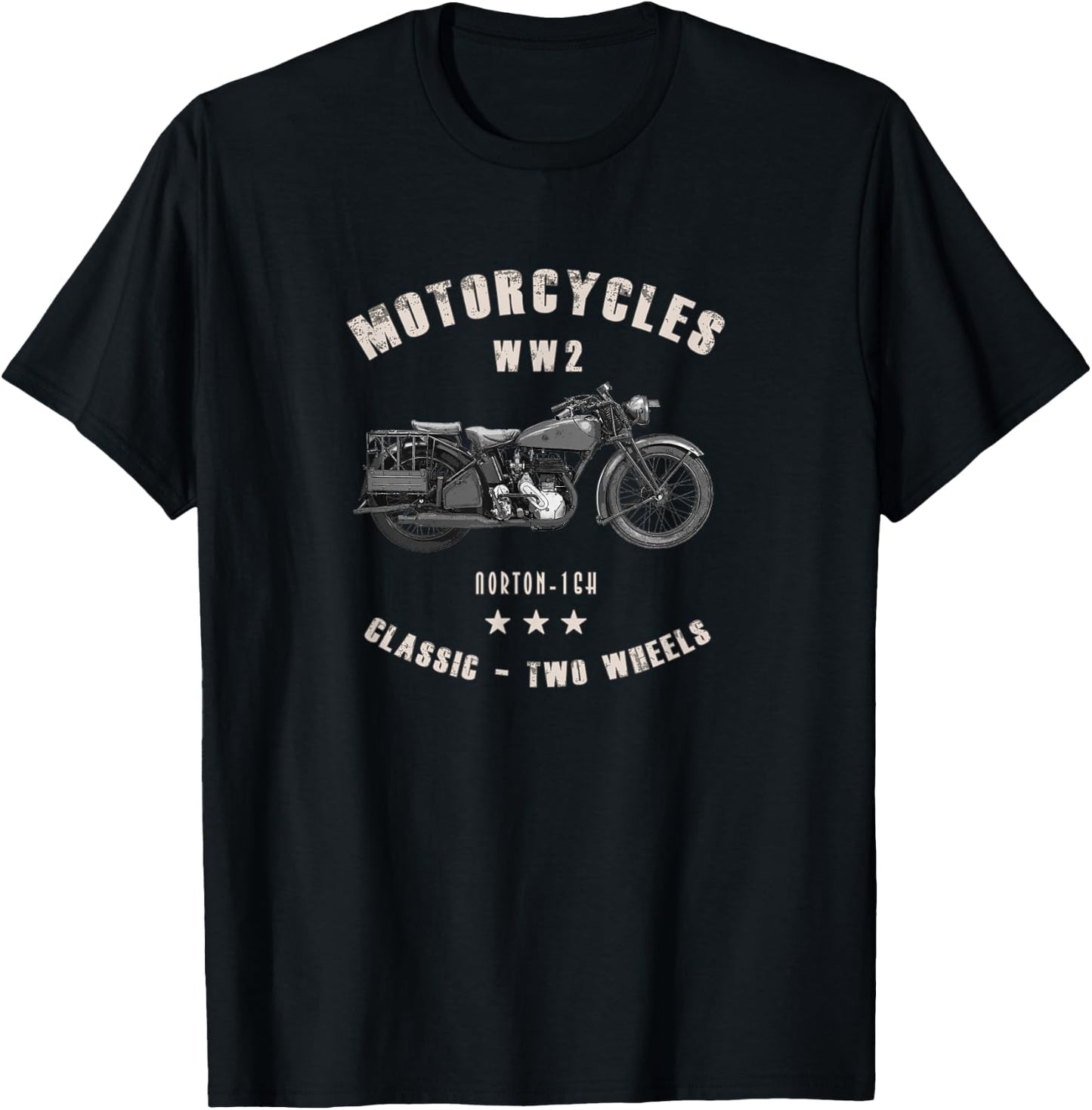 Norton-16H Classic Motorcycle WW2 T-Shirt - T-Shirt | Black