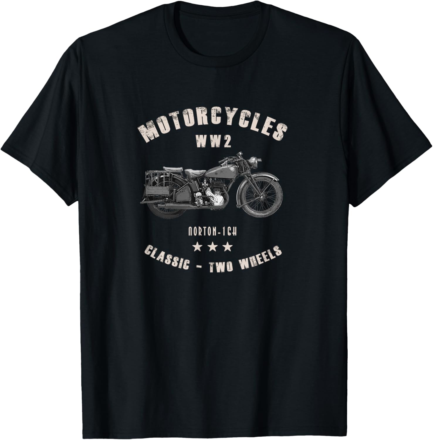 Norton-16H Classic Motorcycle WW2 T-Shirt - T-Shirt | Black