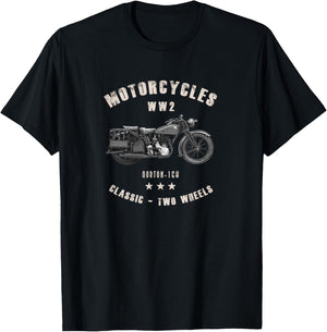 Norton-16H Classic Motorcycle WW2 T-Shirt - T-Shirt | Black
