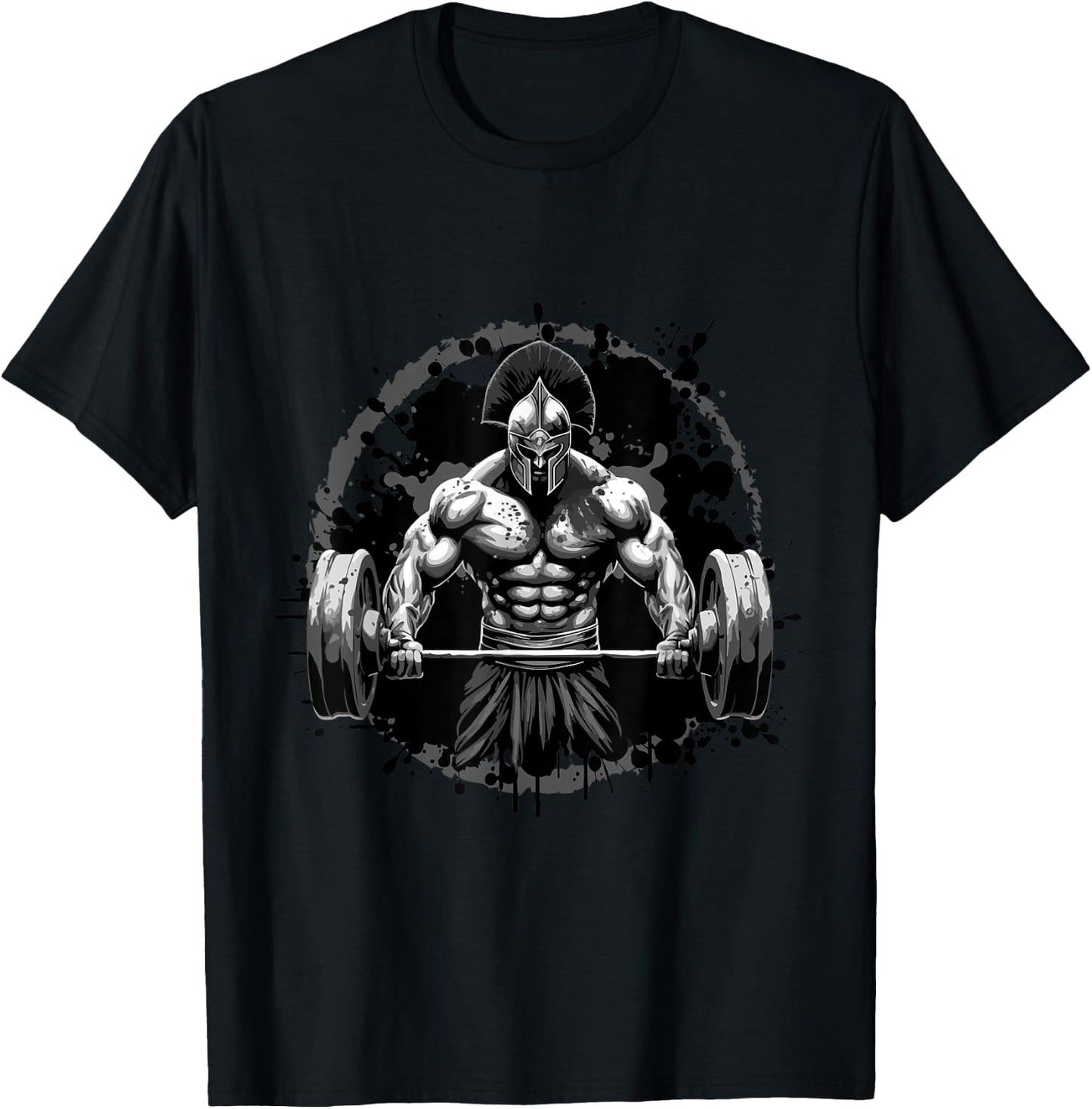 Workout Dream Style Inc Spartan Bodybuilding Gladiator Gym Weightlifting T-Shirt - T-Shirt | Black