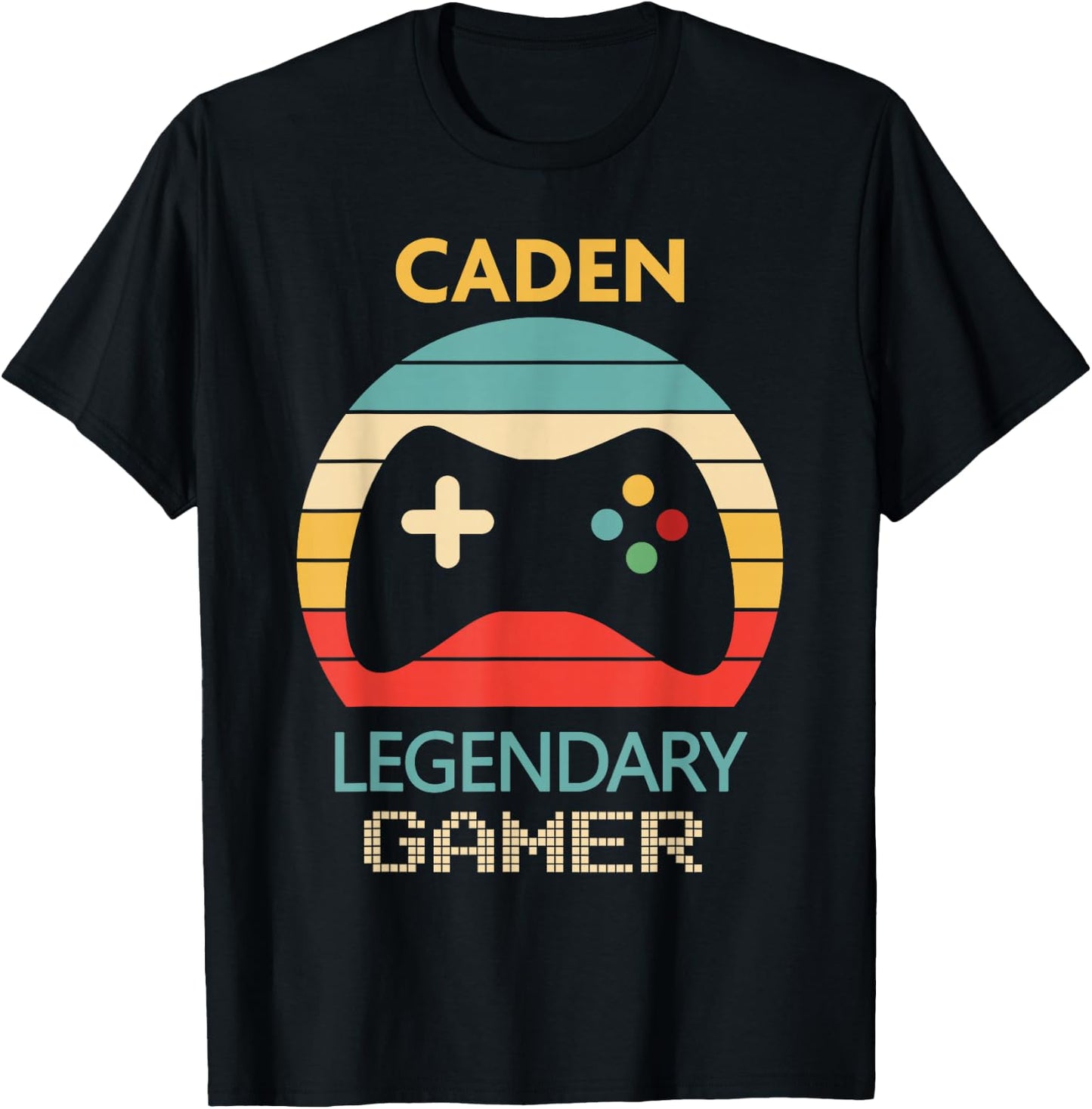 Caden Name Gift - Personalized Legendary Gamer T-Shirt - T-Shirt | Black