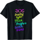 Pretty Eyes Thick Thighs Witch Vibes Halloween Wiccan Gifts T-Shirt - T-Shirt | Black