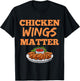 Funny Chicken Wings Eating Festival Fast Food Love Adult T-Shirt - T-Shirt | Black