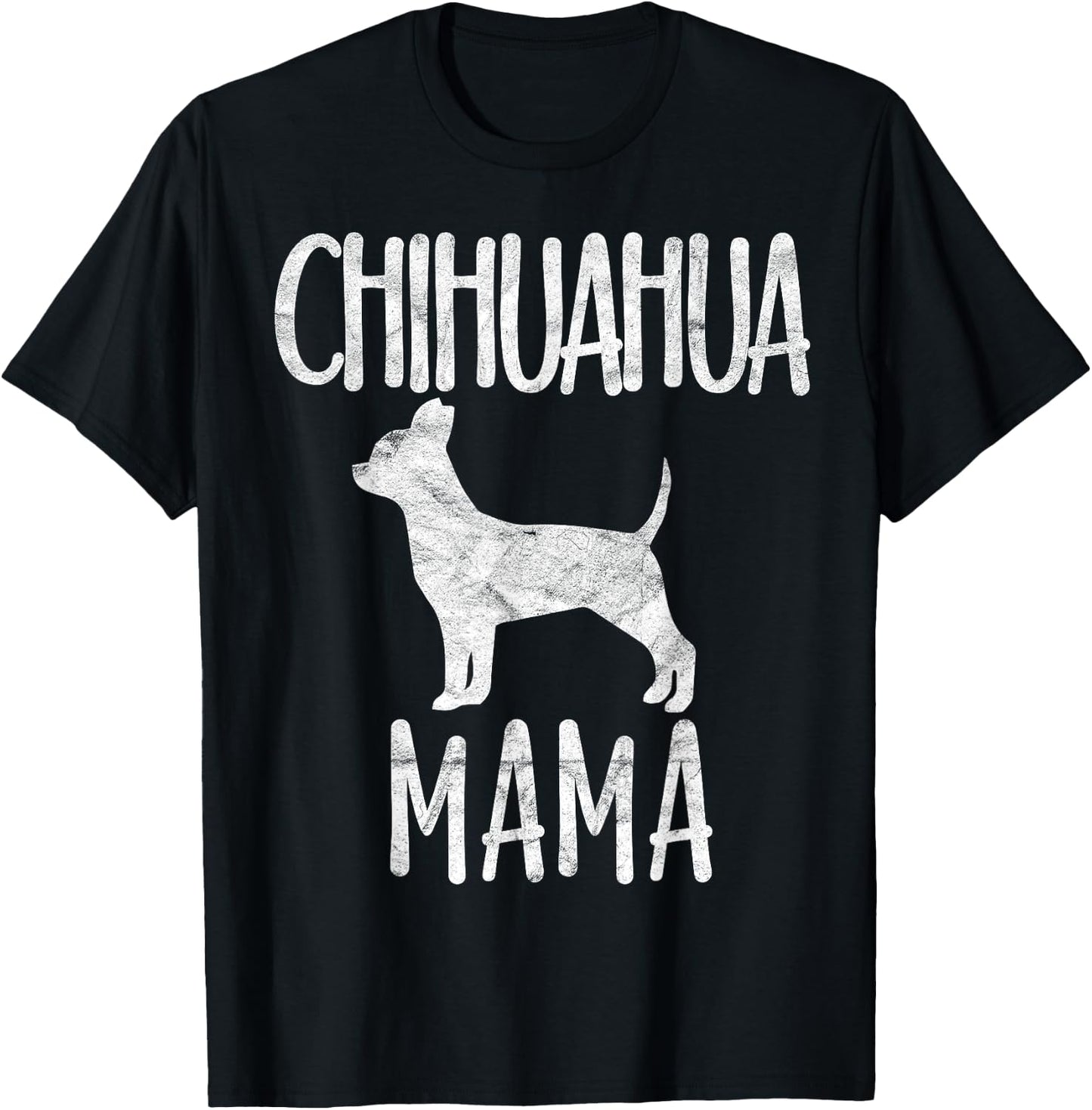 Vintage Chihuahua Mama Gift Chi-chi Mom Pet Dog Owner Mother Women Girls Kids T-Shirt - T-Shirt | Black