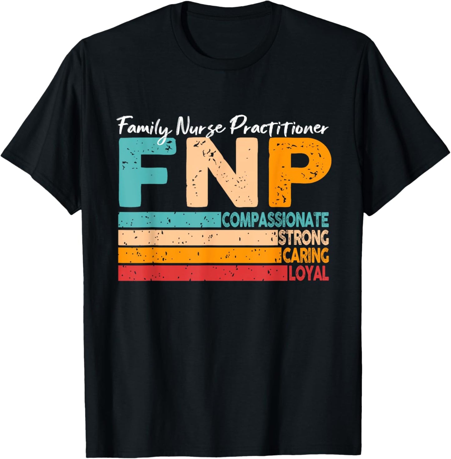 Family Nurse Practitioner Retro FNP Nurse Life Retro T-Shirt - T-Shirt | Black