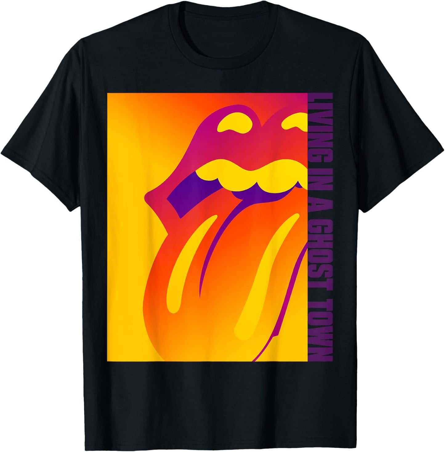 Rolling Stones Living In A Ghost Town T-Shirt - T-Shirt | Black