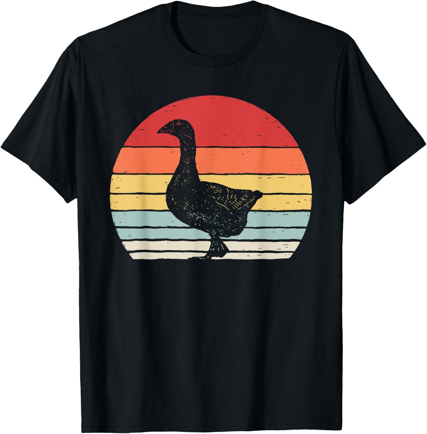 Catch Some Rays Vintage Retro Goose Black T-Shirt - T-Shirt | Black