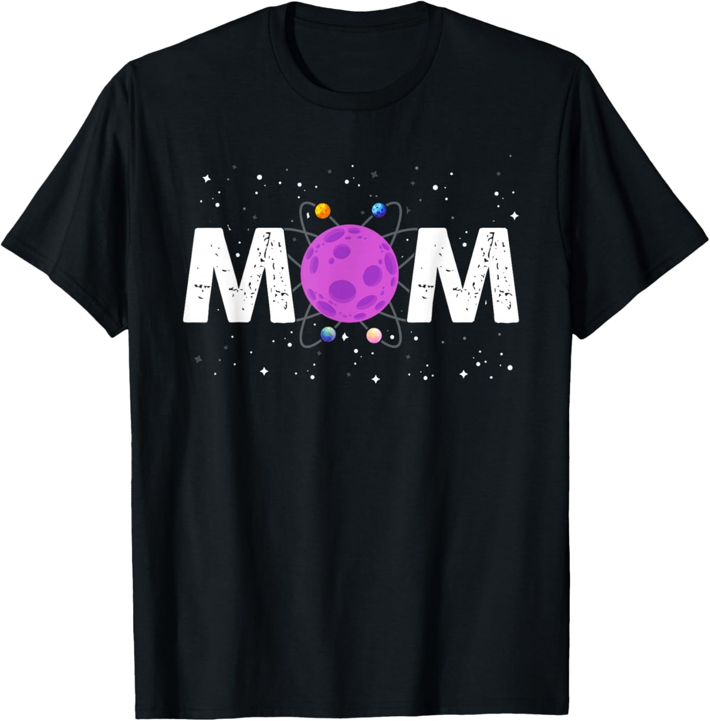 Mom Outer Space Birthday Party T-Shirt - T-Shirt | Black