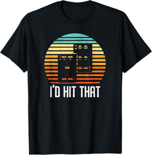 Vintage Blackjack Card Game I'd Hit That Funny Gambling Gift T-Shirt - T-Shirt | Black