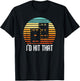Vintage Blackjack Card Game I'd Hit That Funny Gambling Gift T-Shirt - T-Shirt | Black