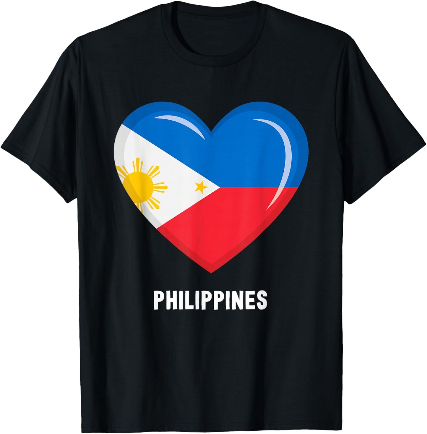 Philippine Flag Shirt | Filipino T-Shirt - T-Shirt | Black