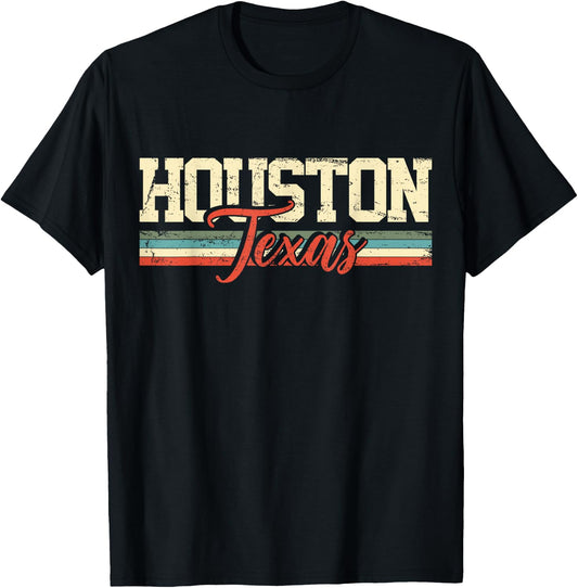 Houston Texas Vintage Gift T-Shirt - T-Shirt | Black