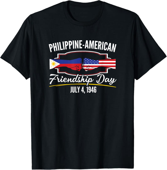 Philippine American Friendship Day T-Shirt - T-Shirt | Black
