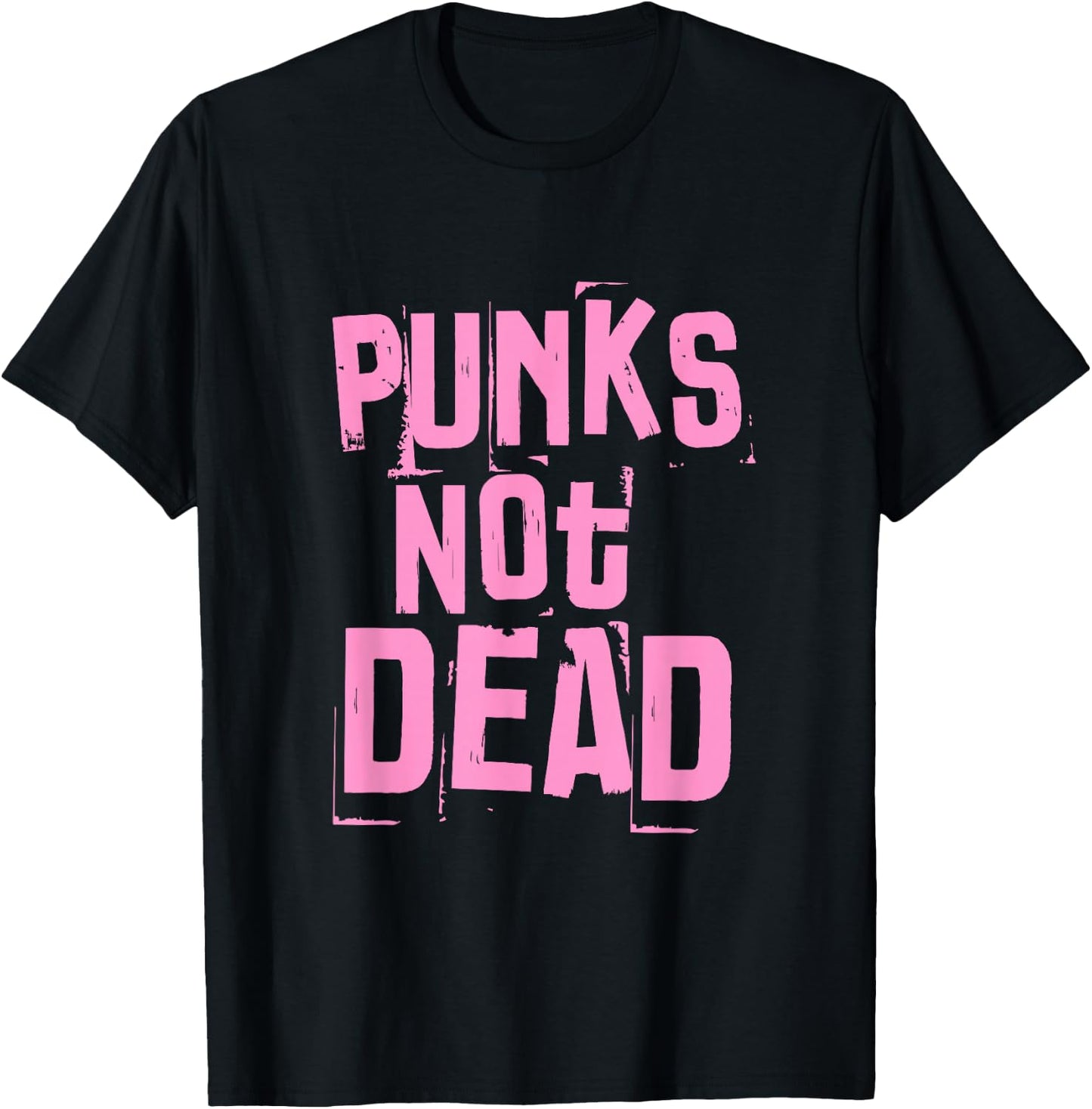 Punks Not Dead Punk Rock Fan Vintage Grunge T-Shirt - T-Shirt | Black