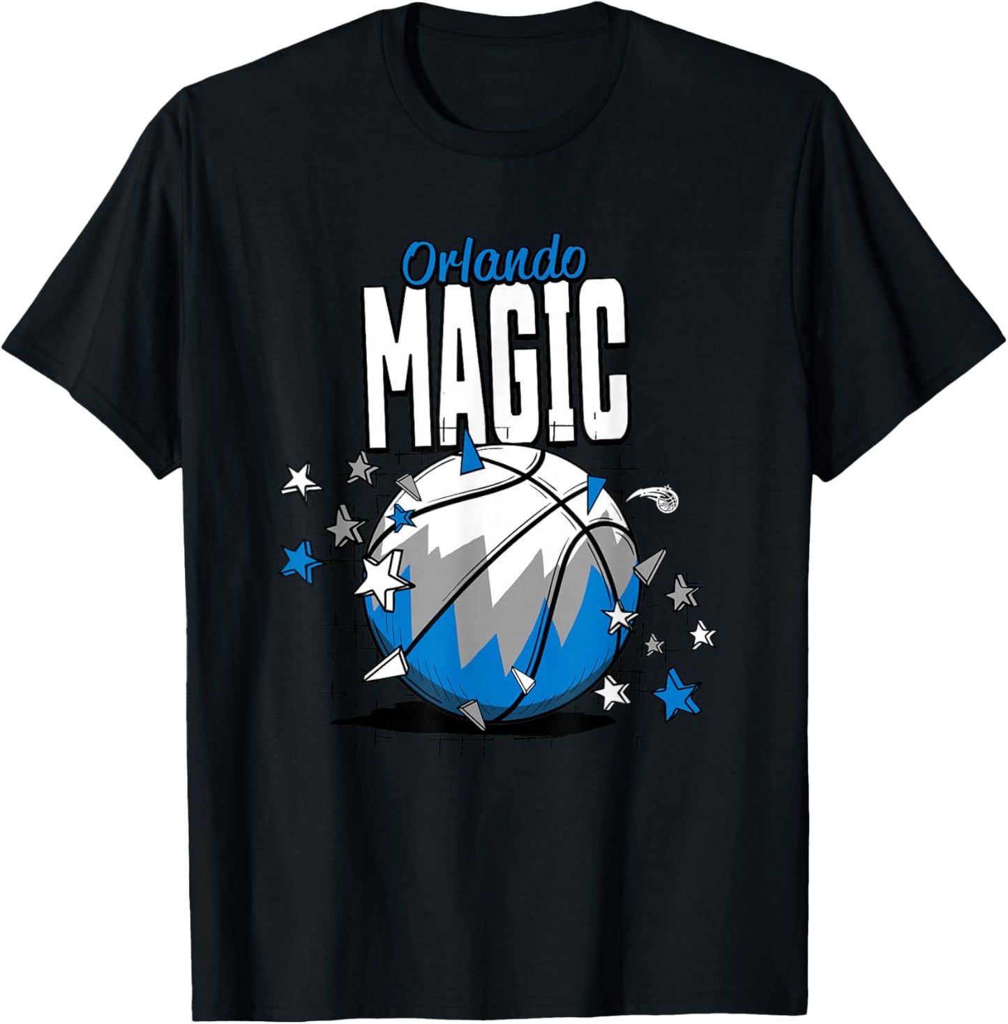 NBA Orlando Magic Basketball Doodle Stars T-Shirt - T-Shirt | Black
