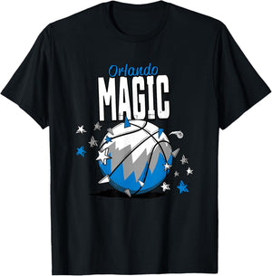 NBA Orlando Magic Basketball Doodle Stars T-Shirt - T-Shirt | Black