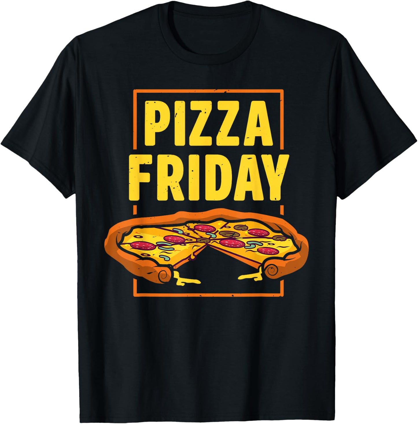 Pepperoni Pizza Friday Italian Food Lover Women Men Boys T-Shirt - T-Shirt | Black