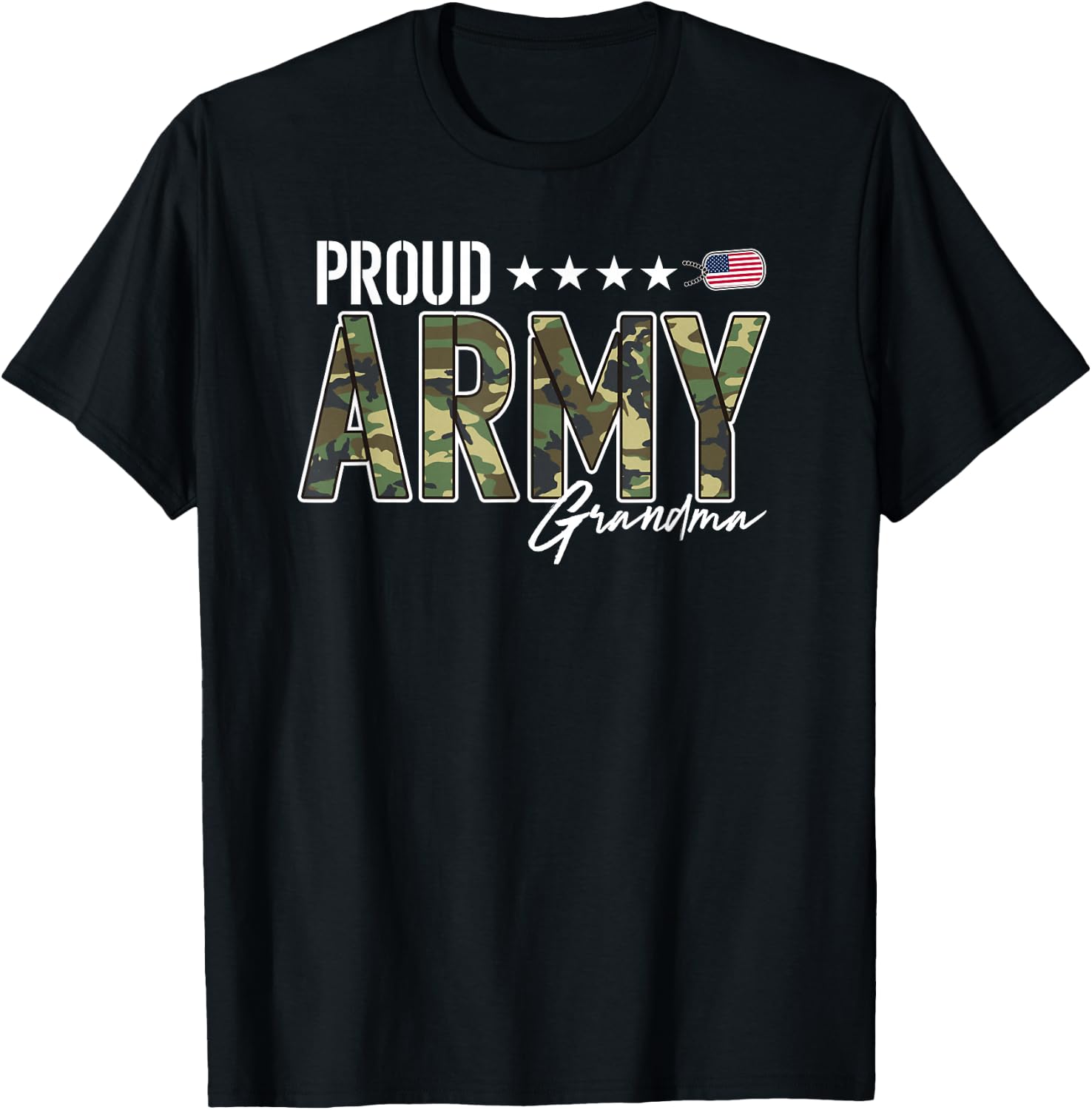 OCP Proud Army Grandma for Grandmothers of Soldiers T-Shirt - T-Shirt | Black