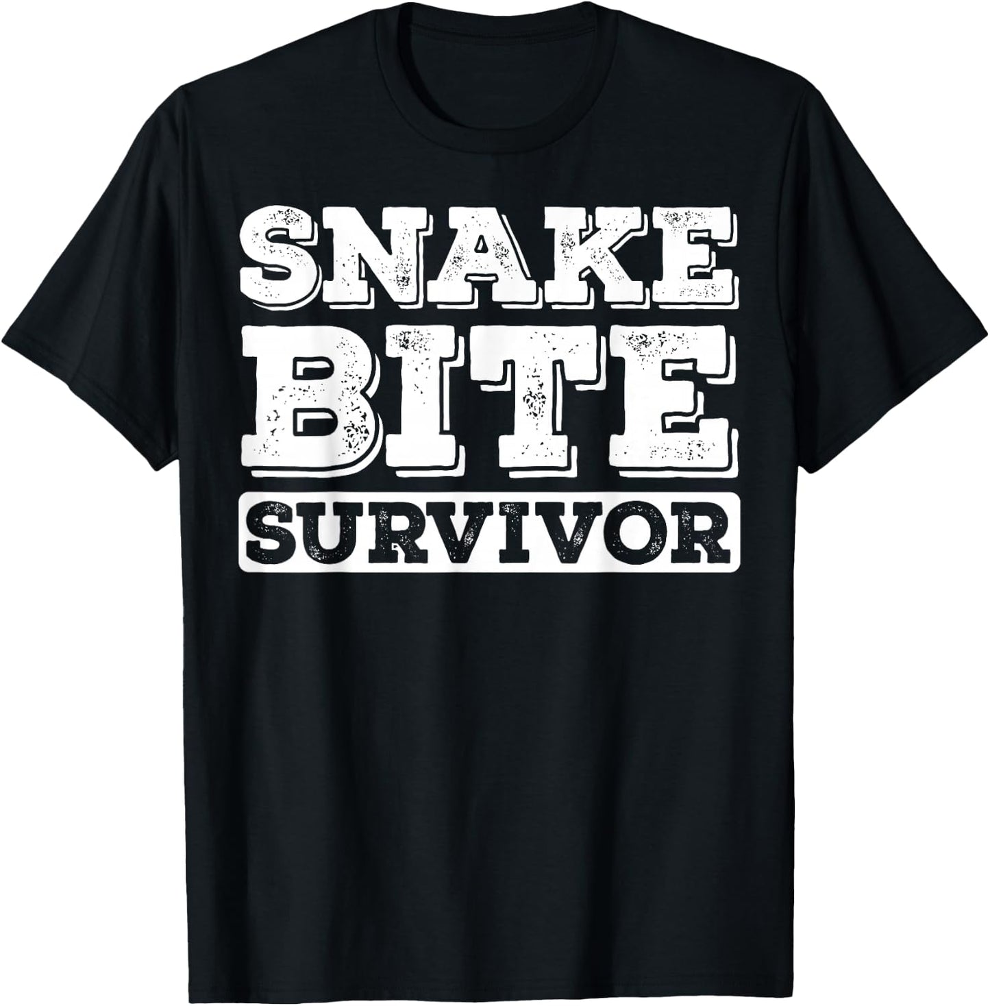 Snake Bite Survivor Venomous Cottonmouth Timber Rattlesnake T-Shirt - T-Shirt | Black