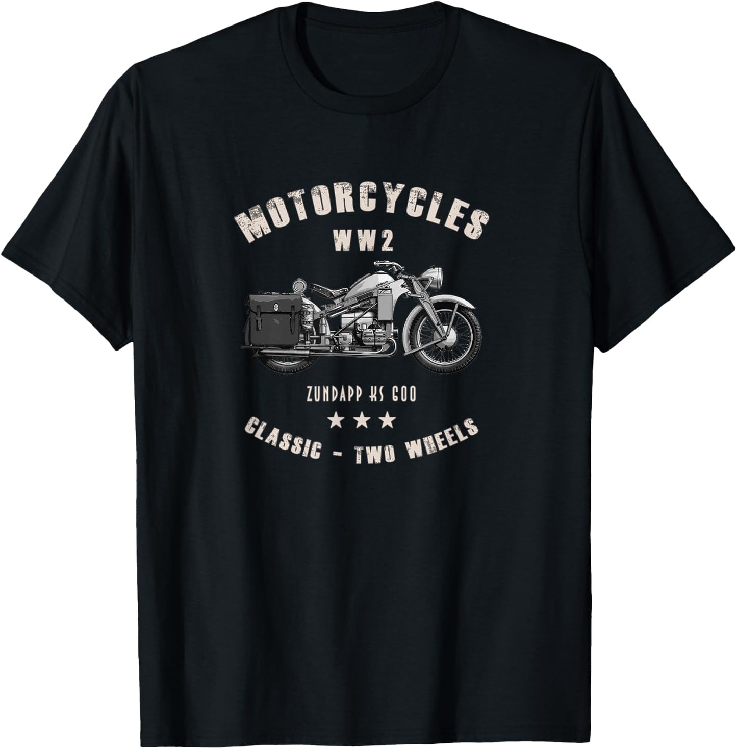 Zundapp KS 600 Classic Motorcycle WW2 T-Shirt - T-Shirt | Black