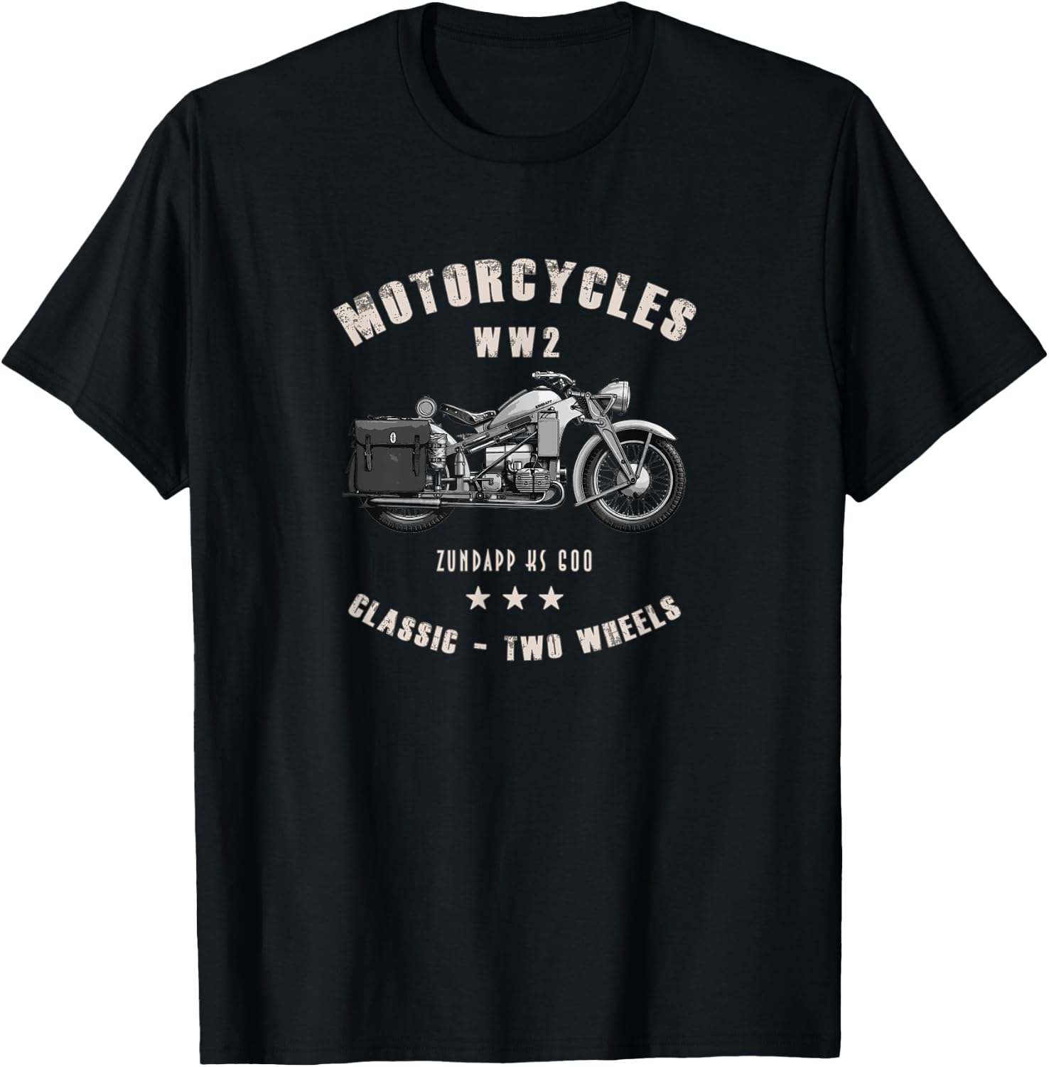 Zundapp KS 600 Classic Motorcycle WW2 T-Shirt - T-Shirt | Black