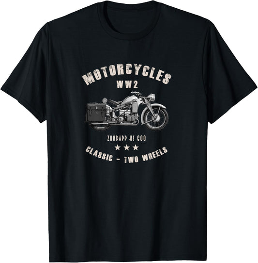 Zundapp KS 600 Classic Motorcycle WW2 T-Shirt - T-Shirt | Black