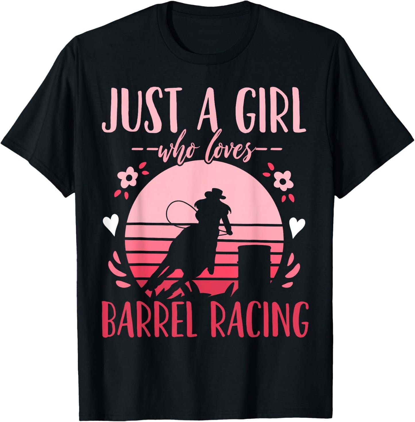 Barrel Racing Just a Girl Who Loves Barrel Racing Retro Small T-Shirt - T-Shirt | Black