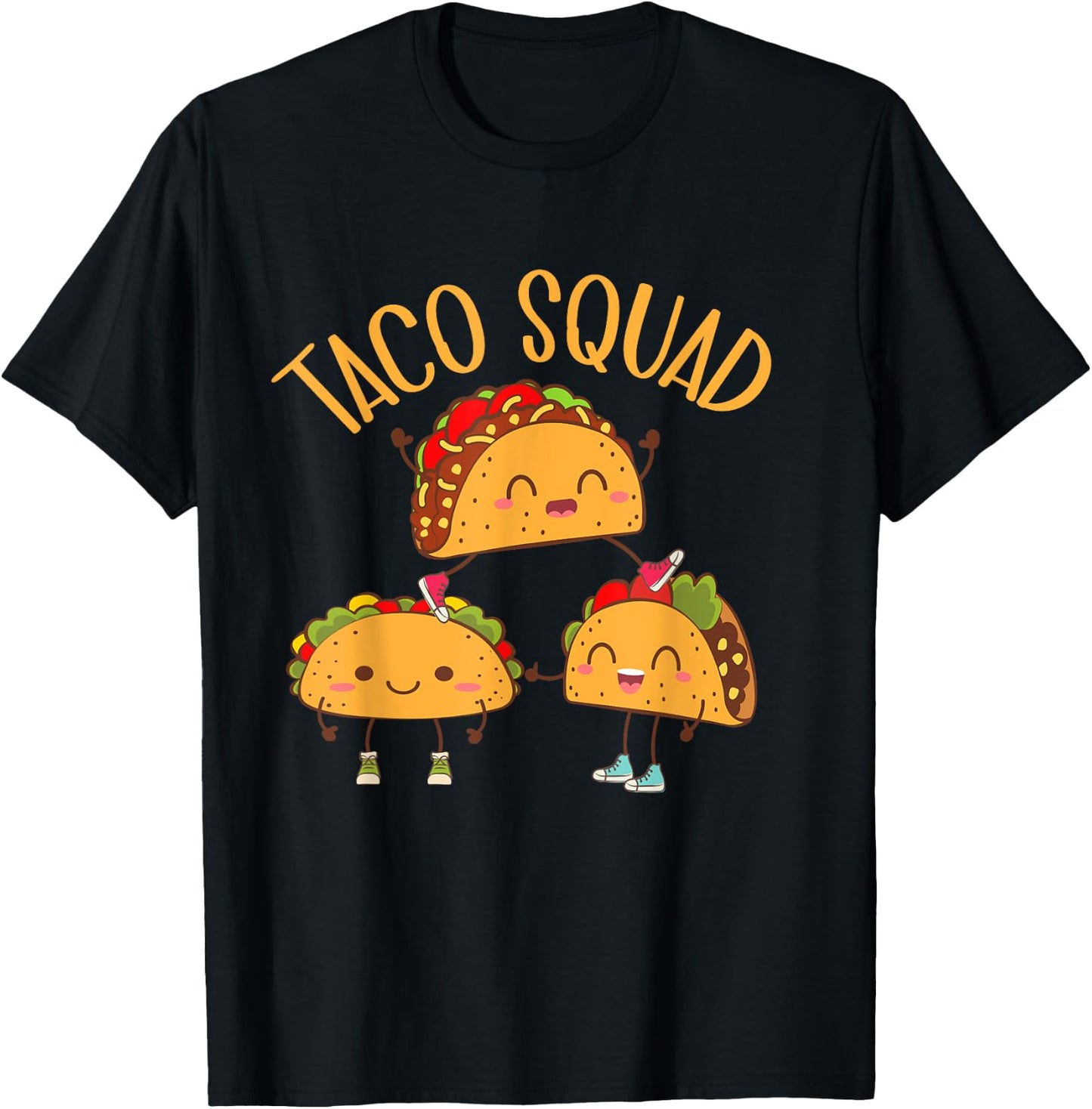 Funny Taco Squad Cute Mexican Food Lover 2024 T-Shirt - T-Shirt | Black
