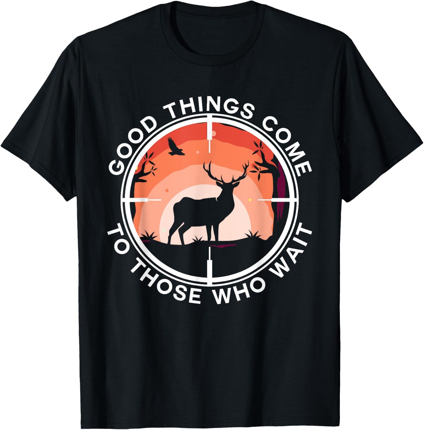 Large Buck Funny Deer Hunting T-Shirt - T-Shirt | Black