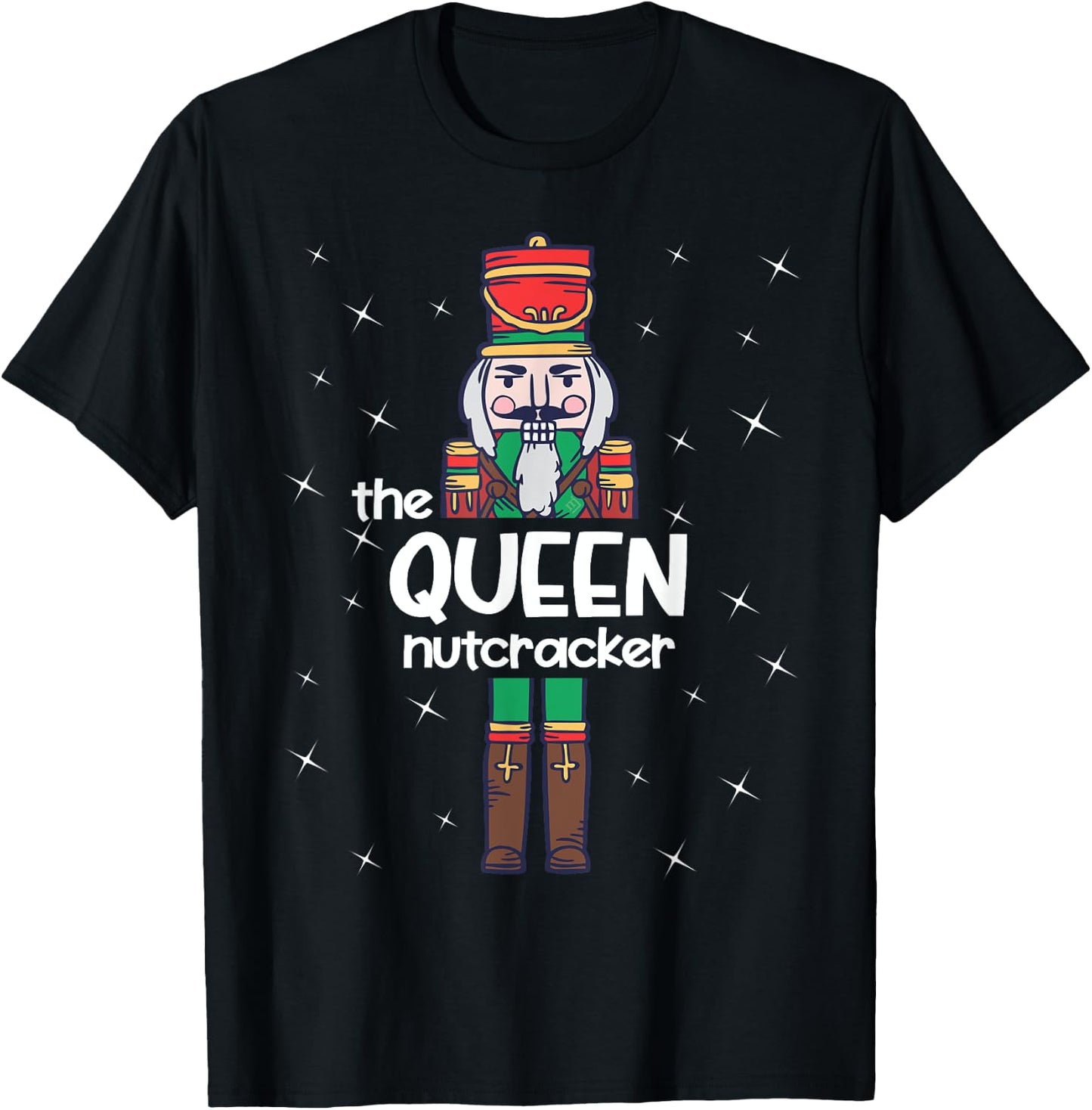 Queen Nutcracker Family Matching Funny Pajama T-Shirt - T-Shirt | Black